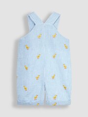 JoJo Maman Bébé Blue 2-Piece Chicks Embroidered Dungarees & Body Set - Image 2 of 5