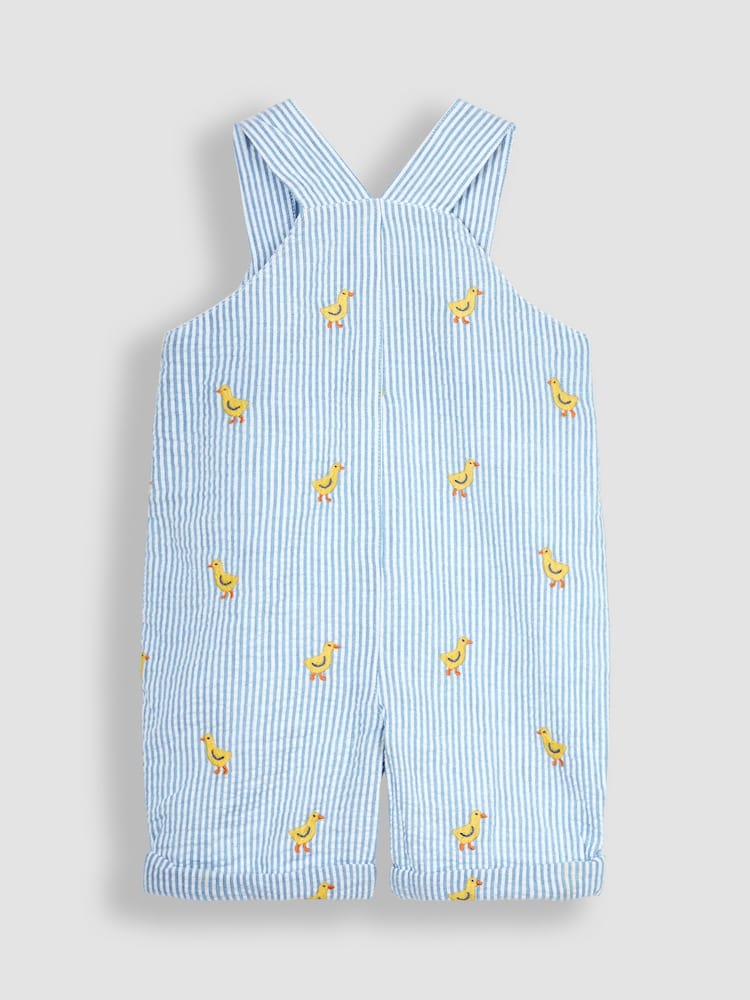 JoJo Maman Bébé Blue 2-Piece Chicks Embroidered Dungarees & Body Set - Image 2 of 5