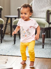 JoJo Maman Bébé Pink Bunny Appliqué T-Shirt - Image 1 of 3