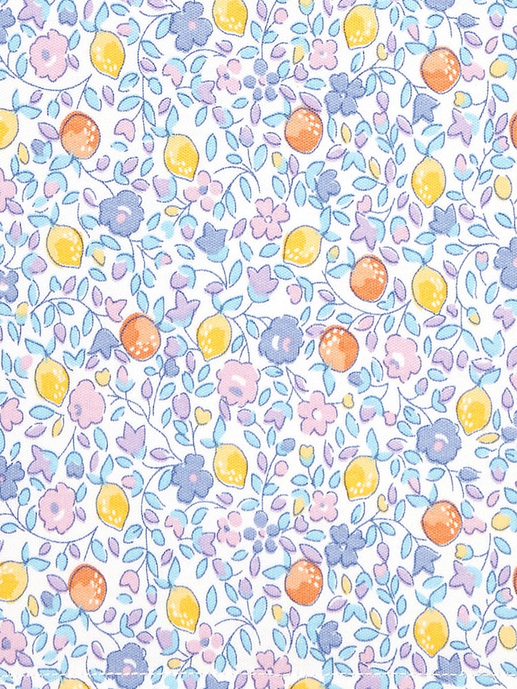 JoJo Maman Bébé Lilac Lemon Ditsy Floral Pretty Polo Shirt - Image 3 of 3