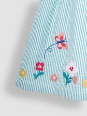JoJo Maman Bébé Duck Egg Blue Butterfly Appliqué Pretty Summer Dress - Image 3 of 3