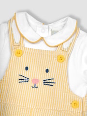 Комплект из 2 предметов с комбинезоном и боди с принтом кроликов JoJo Maman Bébé - Изображение 7 из 7
