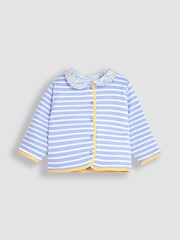 JoJo Maman Bébé Lilac Orange & Lemon Ditsy Floral Quilted Jacket - Image 2 of 6