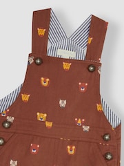 JoJo Maman Bébé Brown Safari Animals Printed Dungarees - Image 2 of 2