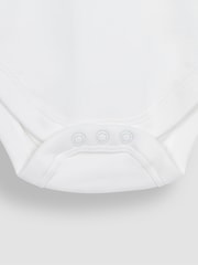JoJo Maman Bébé White Bee Embroidered Collar Bodysuit - Image 3 of 3