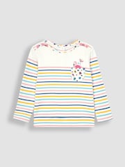 Разноцветный фламинго - Топ в бретонскую полоску с карманами JoJo Maman Bébé - Изображение 1 из 3