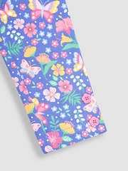 JoJo Maman Bébé Periwinkle Purple Butterfly Floral & Pink 2-Pack Leggings - Image 3 of 5