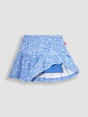 JoJo Maman Bébé Blue Nautical Ditsy Floral Print Skort - Image 2 of 3