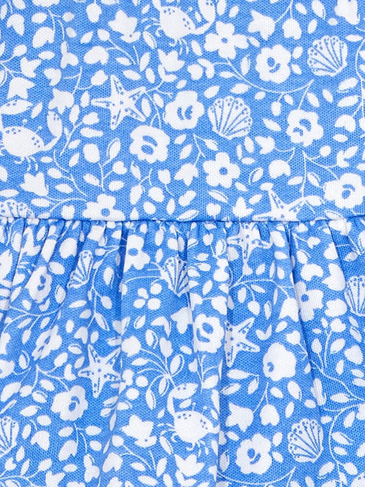 JoJo Maman Bébé Blue Nautical Ditsy Floral Print Skort - Image 3 of 3