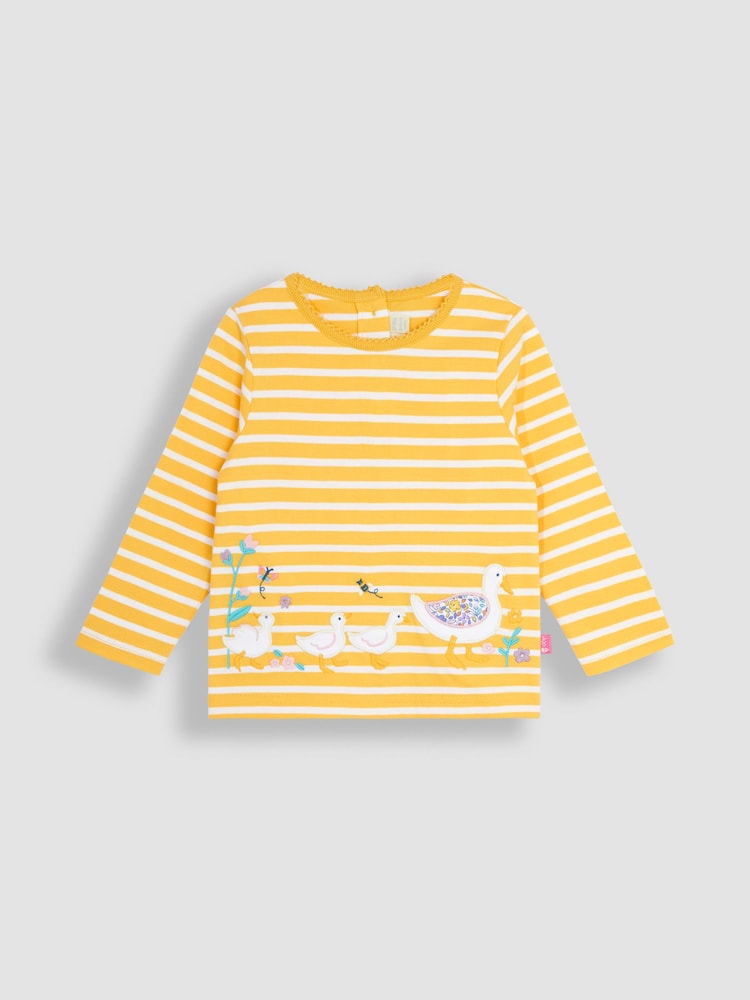 JoJo Maman Bébé Yellow Duck Appliqué Top - Image 2 of 4 JoJo Maman Bébé Yellow Duck Appliqué Top - Image 2 of 4