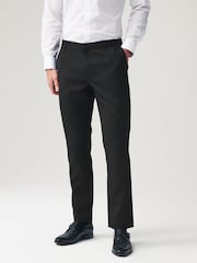 Noir - Slim Fit (Slim Fit) - Lot de 2 pantalons intelligents unis sur le devant - Image 2 de 10