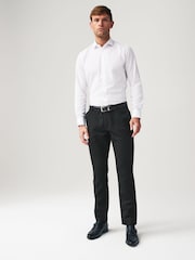 Noir - Slim Fit (Slim Fit) - Lot de 2 pantalons intelligents unis sur le devant - Image 3 de 10