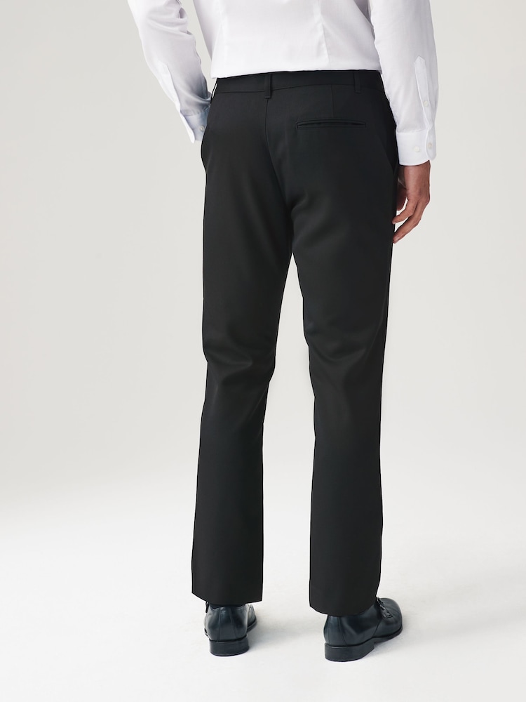 Noir - Slim Fit (Slim Fit) - Lot de 2 pantalons intelligents unis sur le devant - Image 5 of 10