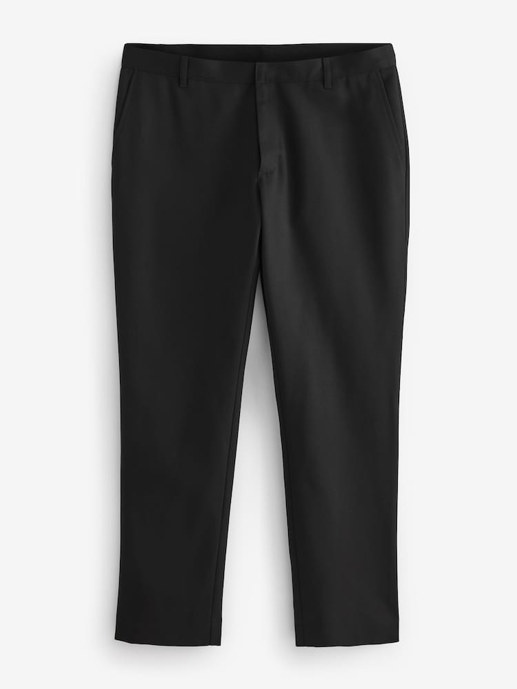 Noir - Slim Fit (Slim Fit) - Lot de 2 pantalons intelligents unis sur le devant - Image 7 of 10