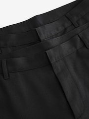 Noir - Slim Fit (Slim Fit) - Lot de 2 pantalons intelligents unis sur le devant - Image 8 de 10