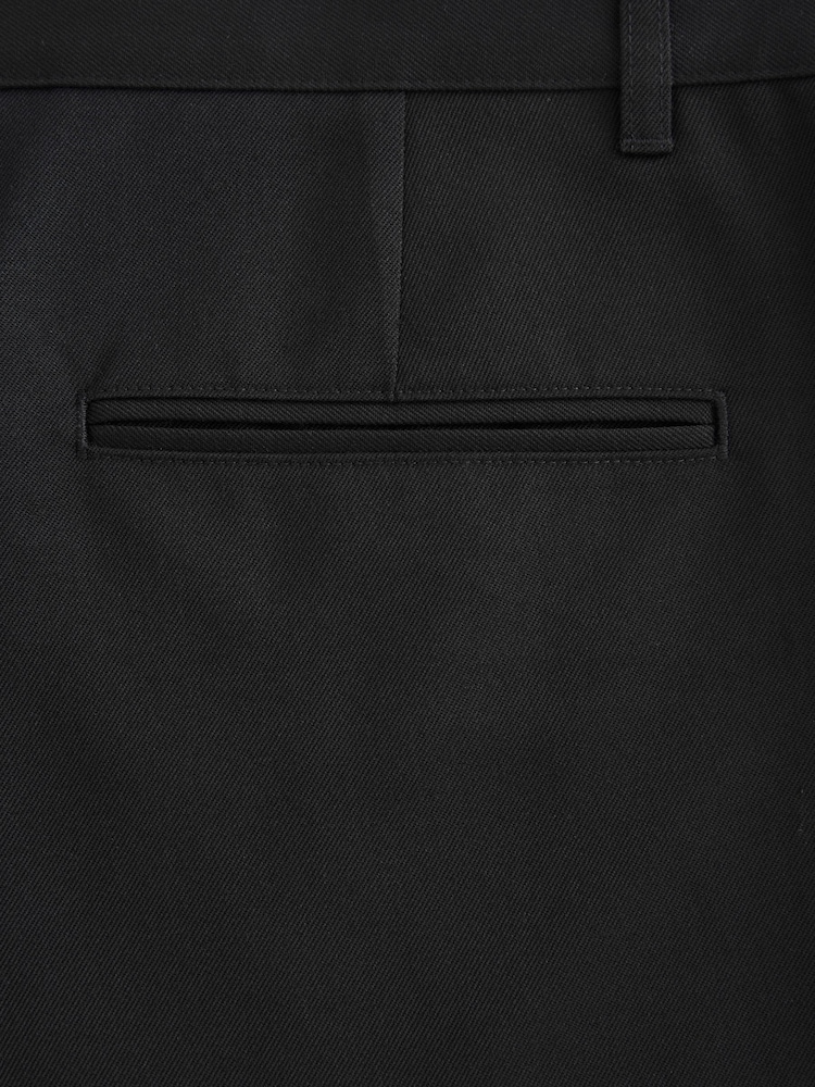 Noir - Slim Fit (Slim Fit) - Lot de 2 pantalons intelligents unis sur le devant - Image 9 of 10