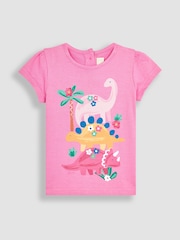 Футболка с принтом динозавров JoJo Maman Bébé - Изображение 1 из 3