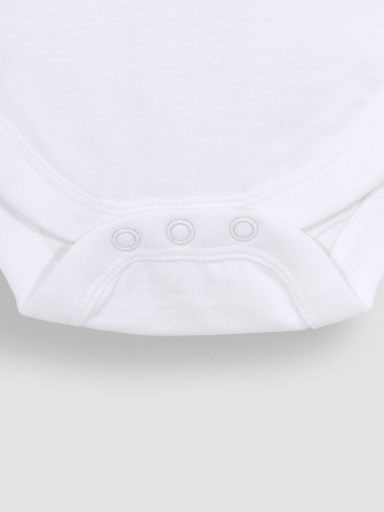 JoJo Maman Bébé White Ditsy Floral Collar Bodysuit - Image 3 of 3