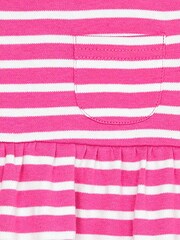 JoJo Maman Bébé Pink Classic Stripe Jersey Dress - Image 3 of 3