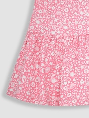 JoJo Maman Bébé Coral Pink Nautical Ditsy Floral Print Skort - Image 3 of 3
