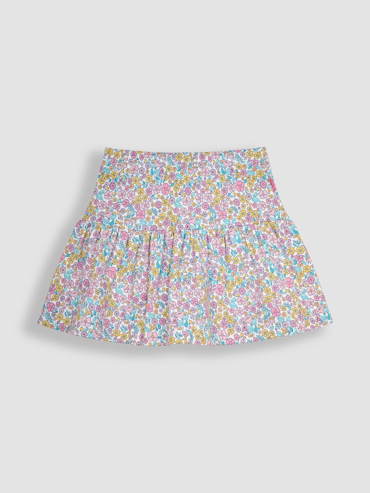 JoJo Maman Bébé Pink Jungle Floral Print Skort - Image 1 of 3