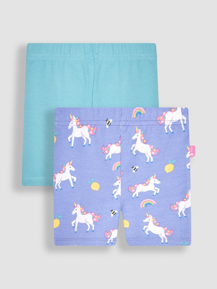 JoJo Maman Bébé 2er Pack Shorts mit Einhorndesign - Bild 1 von 4