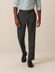 Grau - Reguläre Passform - Elegante Hose ohne Bundfalte - Bild 1 von 10