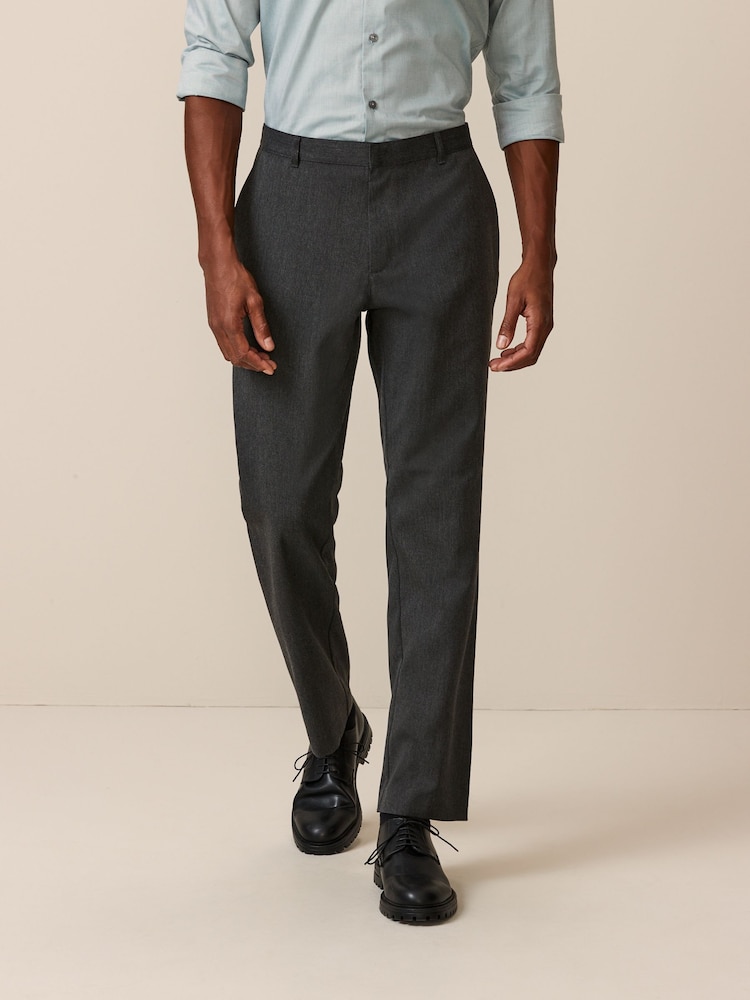 Grau - Reguläre Passform - Elegante Hose ohne Bundfalte - Bild 1 von 10 Grau - Reguläre Passform - Elegante Hose ohne Bundfalte - Bild 1 von 10