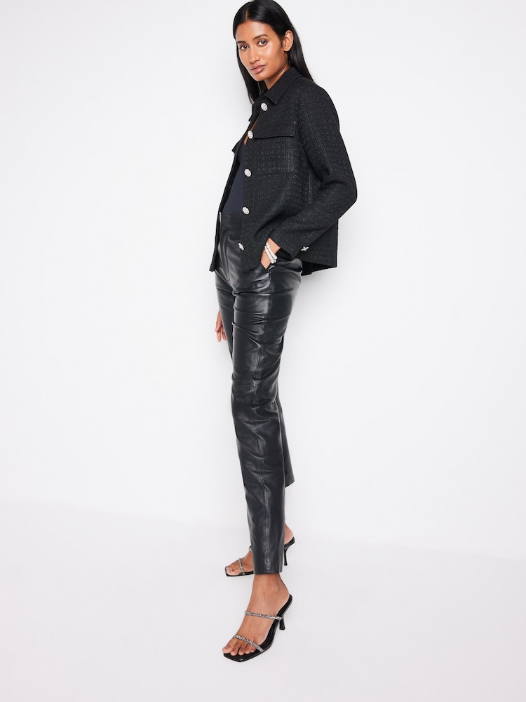 Black Boucle Shacket - Image 2 of 7