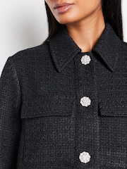 Black Boucle Shacket - Image 5 of 7