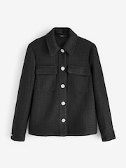 Black Boucle Shacket - Image 6 of 7