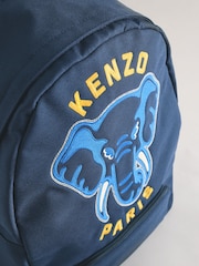 Синий рюкзак с логотипом KENZO KIDS - Изображение 4 из 5