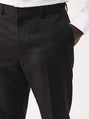 Black Regular Fit Plain Front Smart Trousers - Image 5 of 9