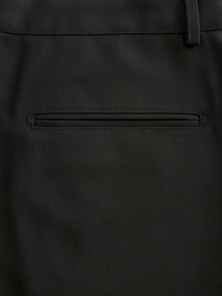 Black Regular Fit Plain Front Smart Trousers - Image 9 of 9