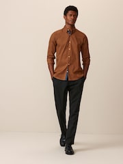 Black Slim Fit Plain Front Smart Trousers - Image 2 of 9