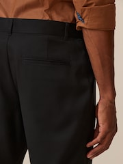 Black Slim Fit Plain Front Smart Trousers - Image 3 of 9