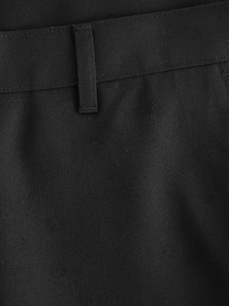 Black Slim Fit Plain Front Smart Trousers - Image 9 of 9
