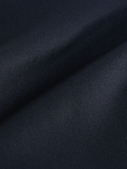 Navy Blue Slim Fit Plain Front Smart Trousers - Image 10 of 10