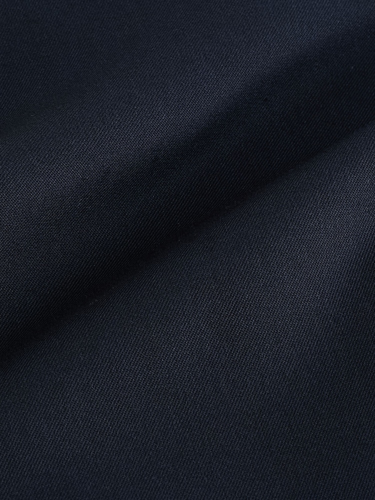 Navy Blue Slim Fit Plain Front Smart Trousers - Image 10 of 10