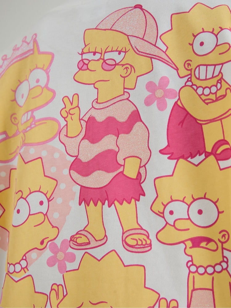 Skinnydip White The Simpsons Pink Lisa T-Shirt - Image 5 of 5 Skinnydip White The Simpsons Pink Lisa T-Shirt - Image 5 of 5