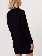 Oliver Bonas Black Roll Neck Knitted Jumper Dress - Image 2 of 8
