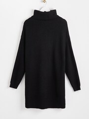Oliver Bonas Black Roll Neck Knitted Jumper Dress - Image 5 of 8
