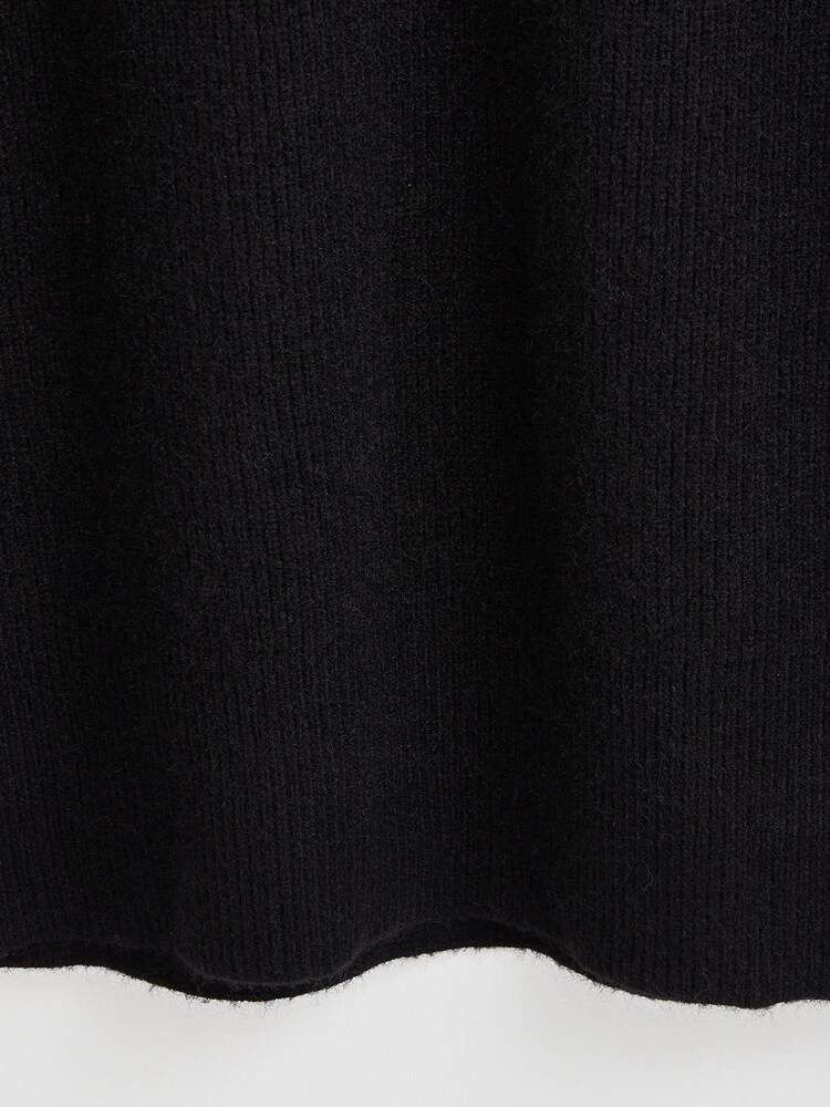 Oliver Bonas Black Roll Neck Knitted Jumper Dress - Image 8 of 8