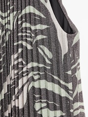 Oliver Bonas Black Sparkle Stripe Halter Neck Mini Dress - Image 7 of 8