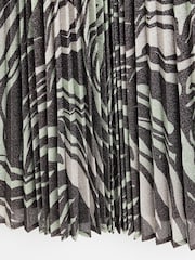Oliver Bonas Black Sparkle Stripe Halter Neck Mini Dress - Image 8 of 8
