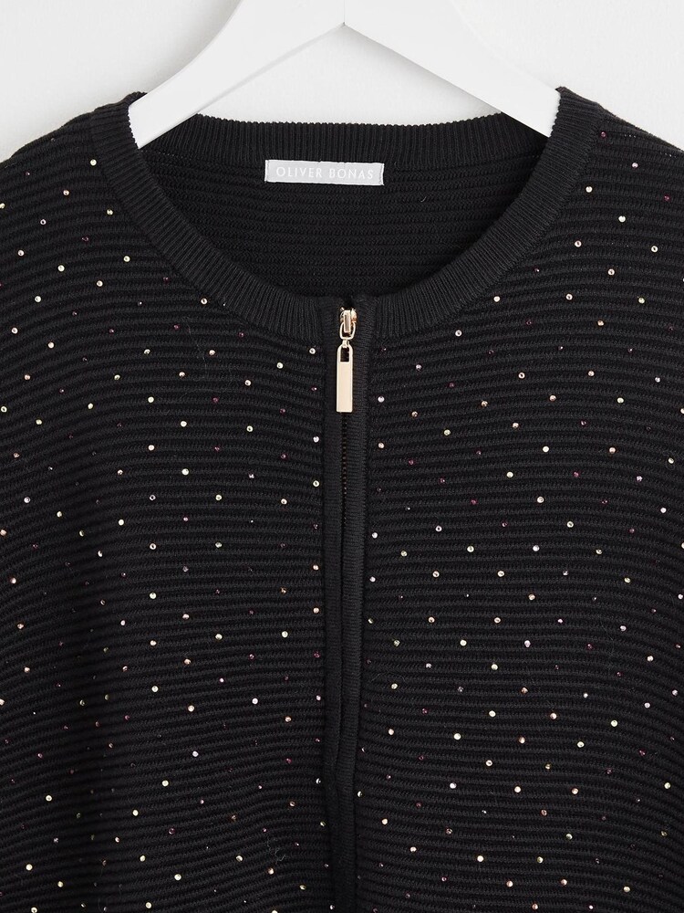 Oliver Bonas Veste bombardier en maille Gem - Image 6 of 8