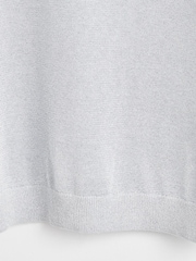 Oliver Bonas Silver Sparkle Stitch Sleeve Knitted Top - Image 8 of 8
