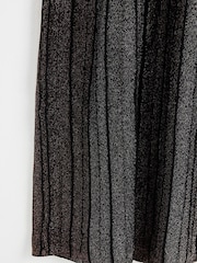 Oliver Bonas Black/Copper Sparkle Stripe Halter Neck Shift Dress - Image 8 of 8
