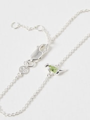 Oliver Bonas Green Tyra T Rex Peridot Silver Tone Chain Bracelet - Image 4 of 4