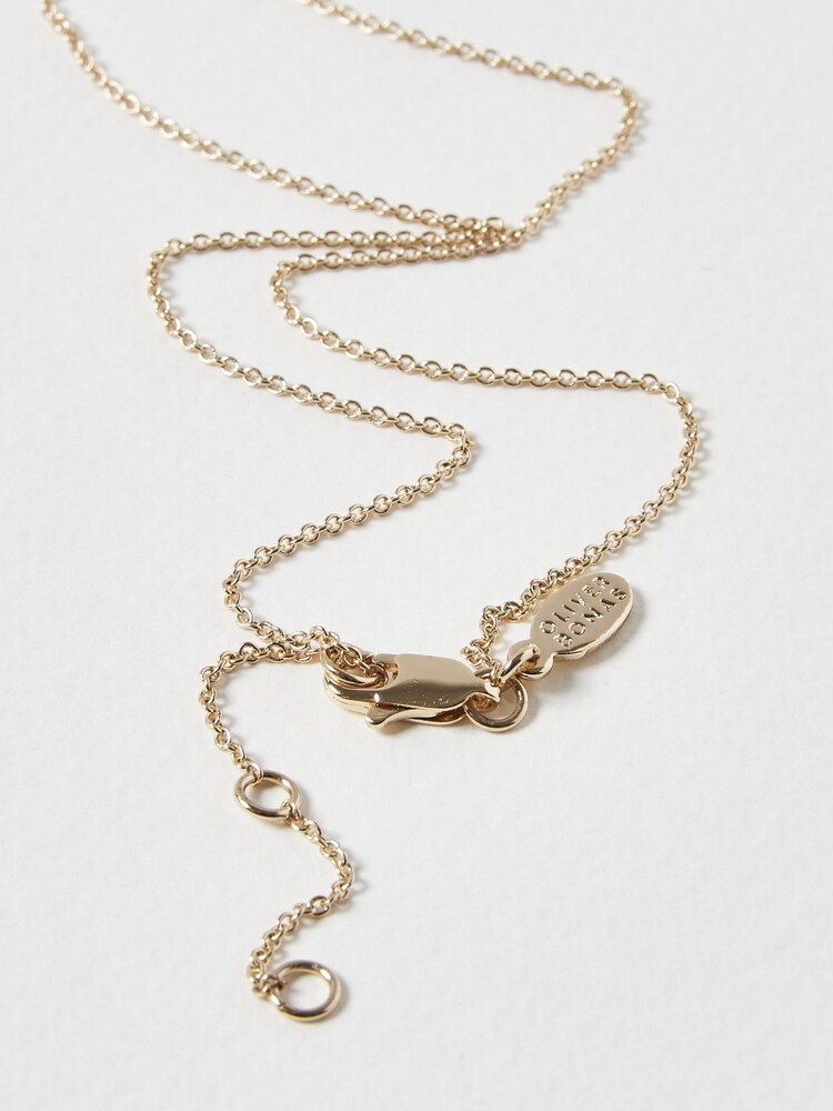Oliver Bonas Black Twisted Bar Fan and Gem Detail Necklace - Image 4 of 4
